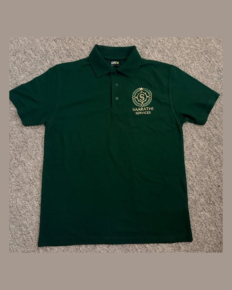 Green Saarathi Services polo shirt